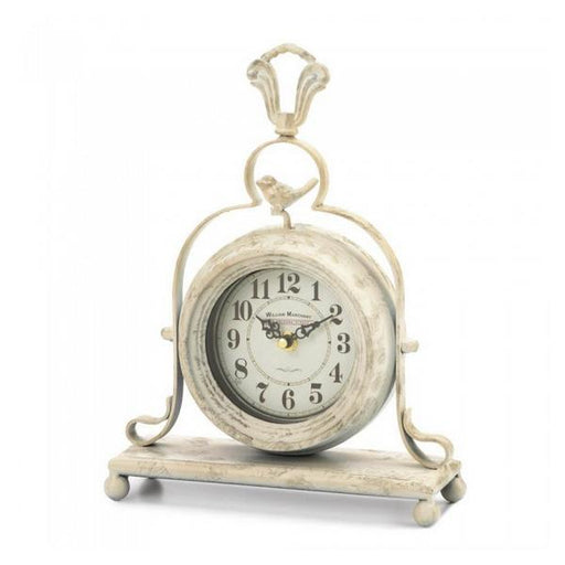 Antique-Style Table Clock with Bird - Giftscircle
