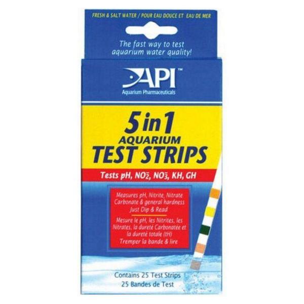 API 5 in 1 Aquarium Test Strips - 25 strips - Giftscircle