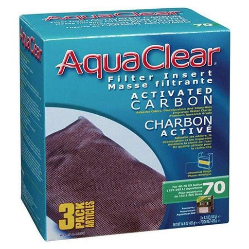 Aquaclear Activated Carbon Filter Inserts - Size 70 - 3 count - Giftscircle