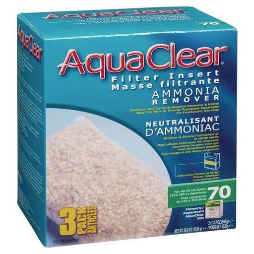 Aquaclear Ammonia Remover Filter Insert - Size 70 - 3 count - Giftscircle