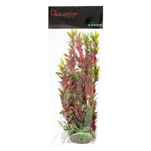 Aquatop Hygro Aquarium Plant - Red & Green - 12" High w/ Weighted Base - Giftscircle