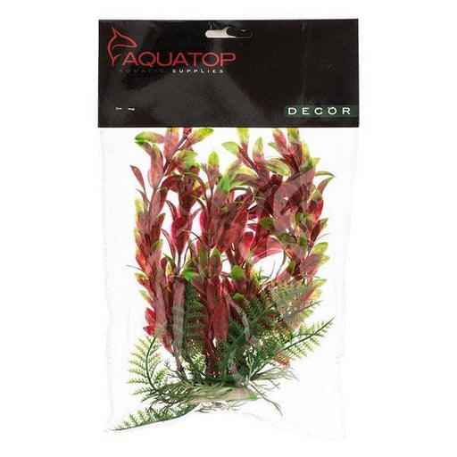 Aquatop Hygro Aquarium Plant - Red & Green - 6" High w/ Weighted Base - Giftscircle