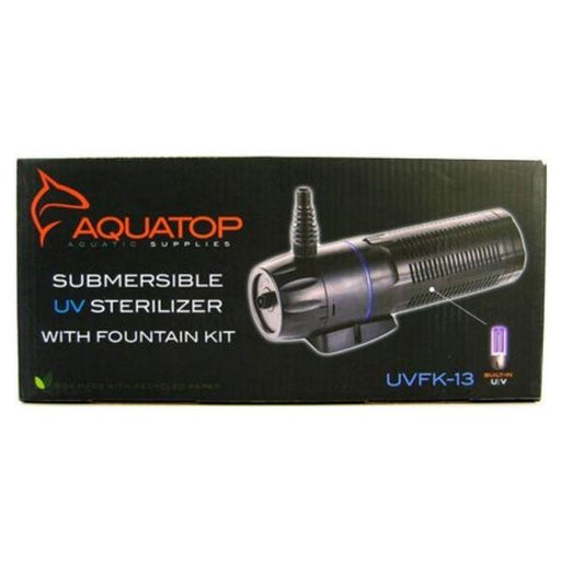 Aquatop Submersible Pond UV Filter with Fountain Kit - 13 Watts - 264 GPH (For Ponds up to 2,377 Gallons & Aquariums up to 75 Gallons) - Giftscircle