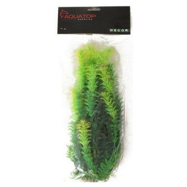 Aquatop Yellow Tipped Aquarium Plant - Green - 12" High w/ Weighted Base - Giftscircle