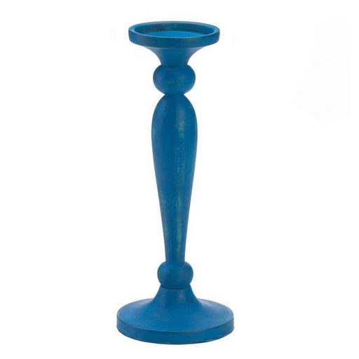 Artisan Wood Candle Holder - Cadiz Blue - Giftscircle