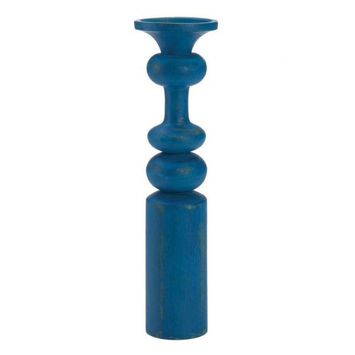 Artisan Wood Candle Holder - Casares Blue - Giftscircle