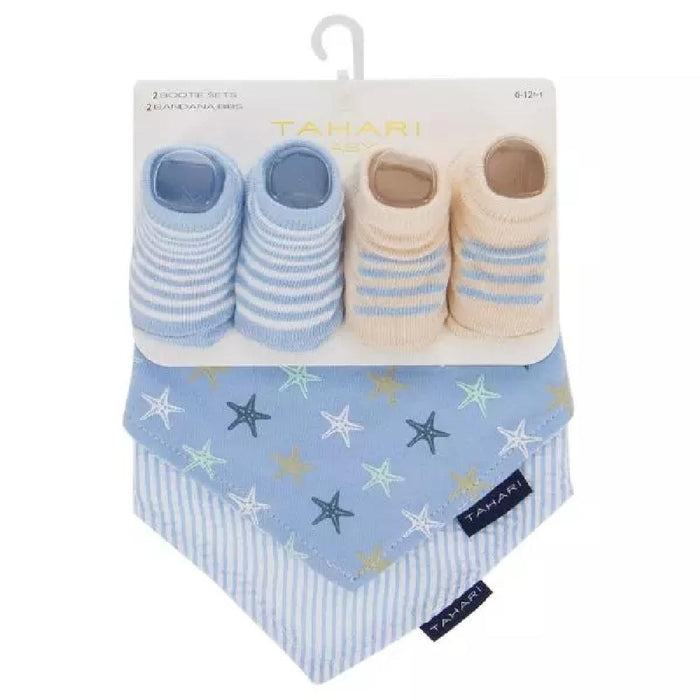 Baby Bandana Bib and Sock Set - Navy by Giftscircle - Giftscircle