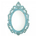 Baby Blue Royal Crown Wood Wall Mirror - Giftscircle