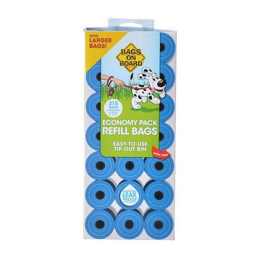 Bags on Board Waste Pick Up Refill Bags - Blue - 315 Bags - Giftscircle