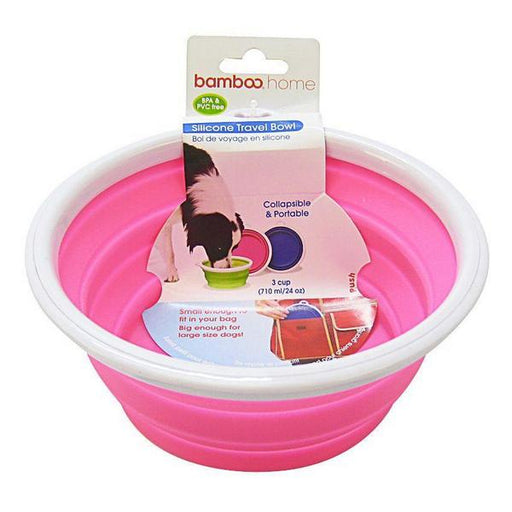 Bamboo Silicone Travel Bowl - Assorted - 3-Cup Tray - Giftscircle