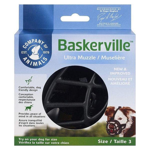 Baskerville Ultra Muzzle for Dogs - Size 3 - Dogs 25-45 lbs - (Nose Circumference 11") - Giftscircle
