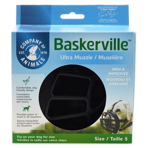 Baskerville Ultra Muzzle for Dogs - Size 5 - Dogs 60-90 lbs - (Nose Circumference 13.7") - Giftscircle