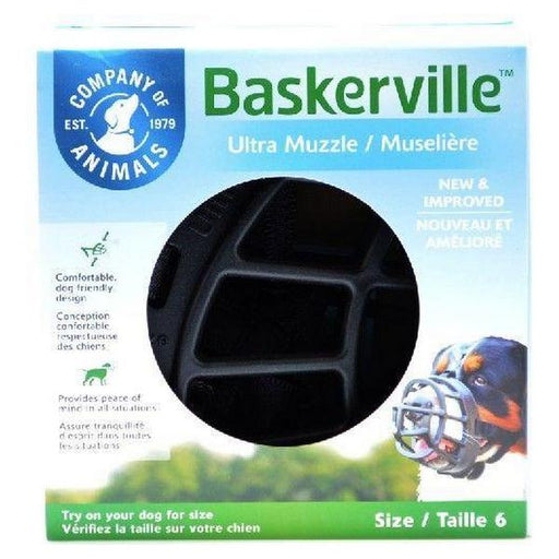 Baskerville Ultra Muzzle for Dogs - Size 6 - Dogs 80-150 lbs - (Nose Circumference 16") - Giftscircle
