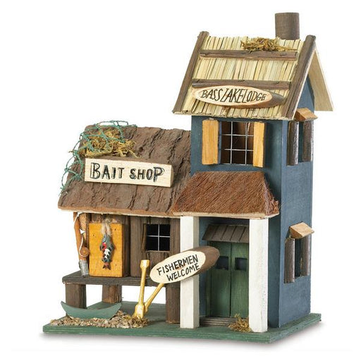 Bass Lake Lodge & Bait Shop Birdhouse - Giftscircle