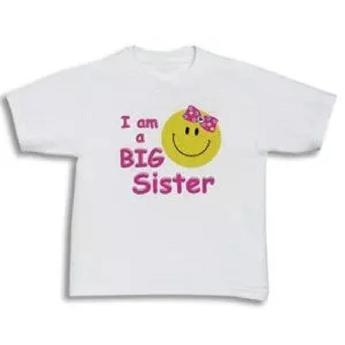 Big Sister Smiley Face Tee Shirt - 2 and 4 by Giftscircle - Giftscircle