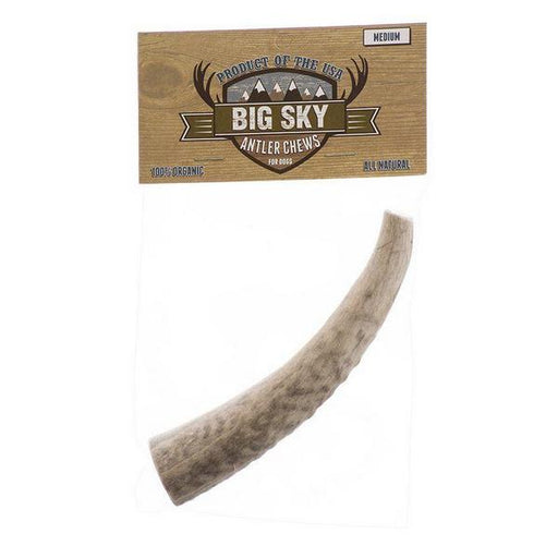 Big Sky Antler Chew for Dogs - Medium - 1 Antler - Dogs Over 40 lbs - (6"-7" Chew) - Giftscircle