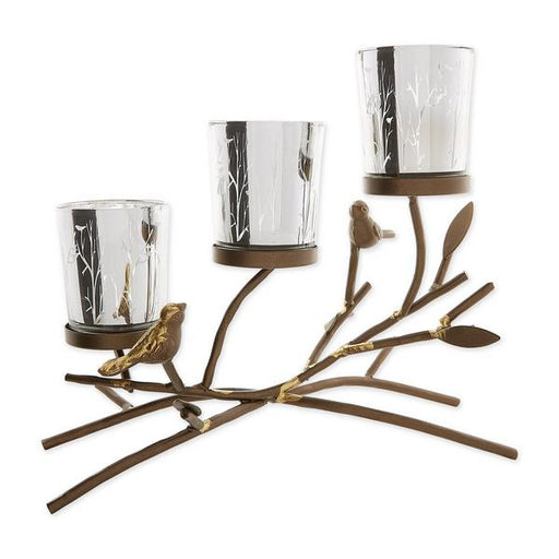 Birds and Branches Triple Tealight Candle Holder - Giftscircle