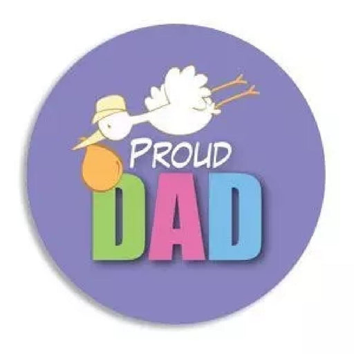Birth Announcement Button - Proud Dad - Giftscircle