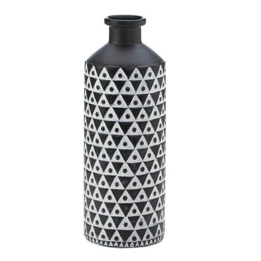 Black and White Geometric Porcelain Vase - Giftscircle