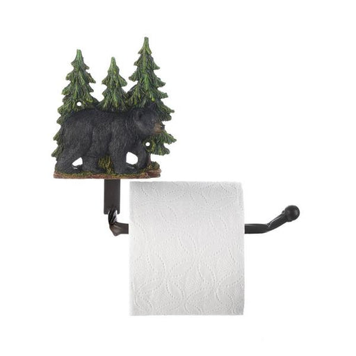 Black Bear with Trees Toilet Paper Holder - Giftscircle
