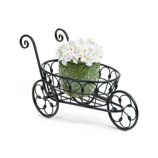 Black Iron Decorative Flower Cart - Giftscircle