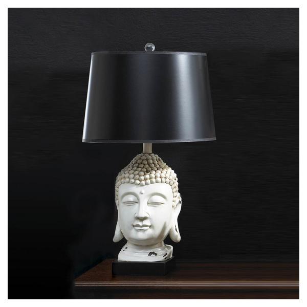 Black & White Buddha Table Lamp - Giftscircle