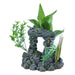 Blue Ribbon Rock Arch with Plants Ornament - Medium - 6"L x 5"W x 7.5"H - Giftscircle