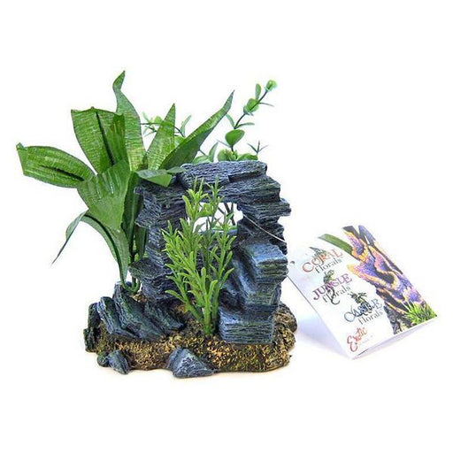 Blue Ribbon Rock Arch with Plants Ornament - Small - 5.5"L x 4"W x 5.5"H - Giftscircle