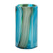 Blue Swirls Cylinder Glass Vase - 10 inches - Giftscircle