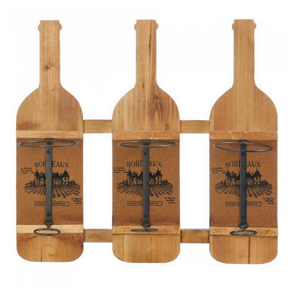 Bourdeaux Wood Wall-Mounted Wine Rack - Giftscircle