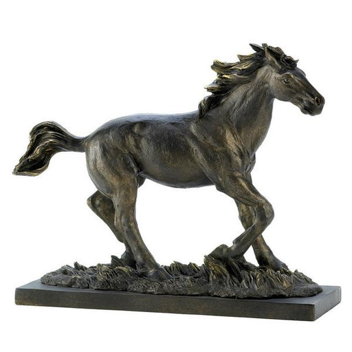 Bronze-Finish Running Stallion - Giftscircle