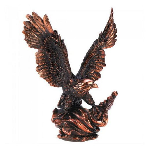 Bronze-Look Eagle in Flight Statue - Giftscircle