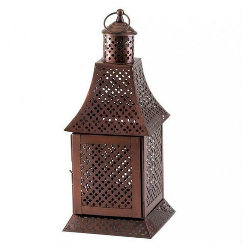 Bronzed Arched Roof Candle Lantern - 14 inches - Giftscircle
