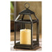 Brushed Silver Candle Lantern - 12 inches - Giftscircle