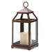Burnished Copper Candle Lantern - 12 inches - Giftscircle