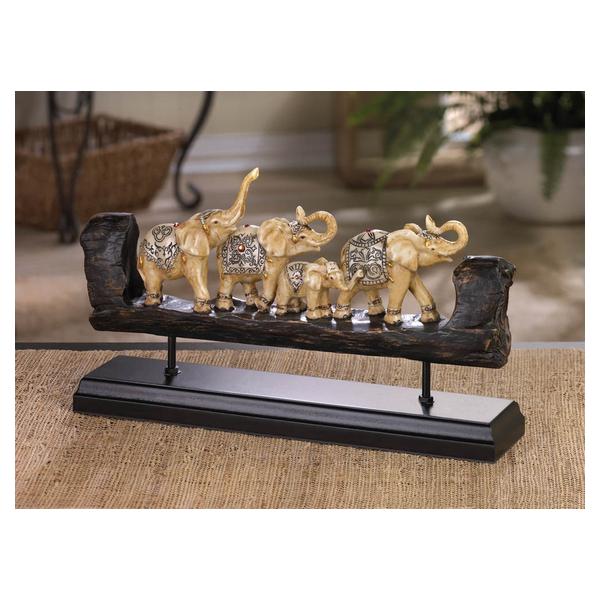 Carved-Look Elephant Family Sculpture - Giftscircle