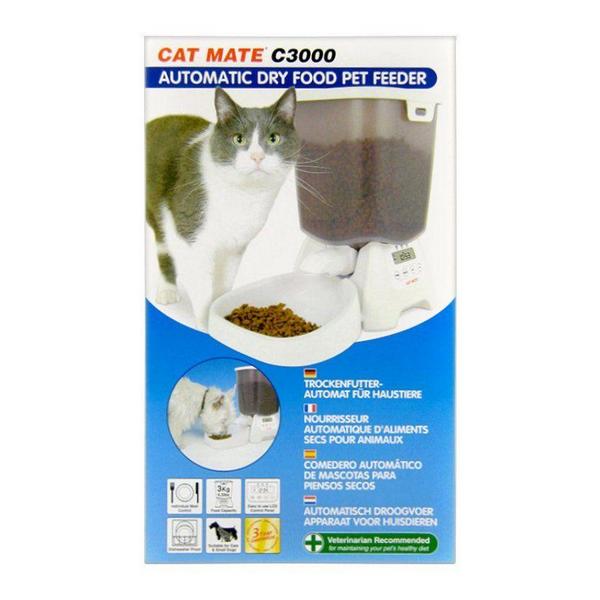 Cat Mate Automatic Dry Pet Food Feeder C3000 - Program to Feed 3x/Day - Giftscircle