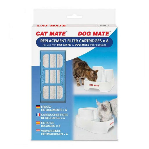 Cat Mate Replacement Filter Cartridge for Pet Fountain - 6 Count - Giftscircle