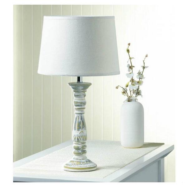 Ceramic Lamp with Timeworn-Look Weathered Base - Giftscircle