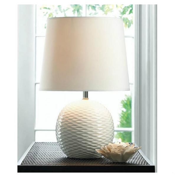 Ceramic Sphere Dimpled Table Lamp - Giftscircle