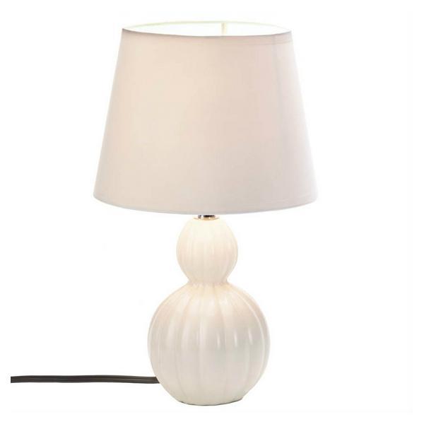 Charlotte Ivory Ceramic Compact Table Lamp - Giftscircle