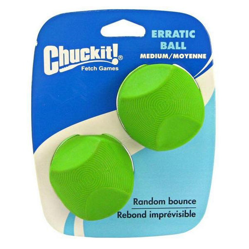 Chuckit Erratic Ball for Dogs - Medium Ball - 2.25" Diameter (2 Pack) - Giftscircle