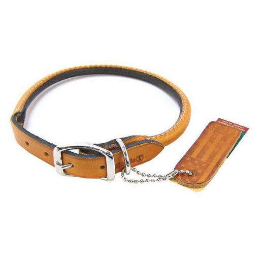 Circle T Leather Round Collar - Tan - 16" Neck - Giftscircle