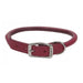 Circle T Oak Tanned Leather Round Dog Collar - Red - 18" Neck - Giftscircle
