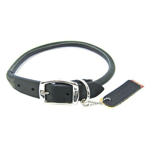 Circle T Pet Leather Round Collar - Black - 22" Neck - Giftscircle