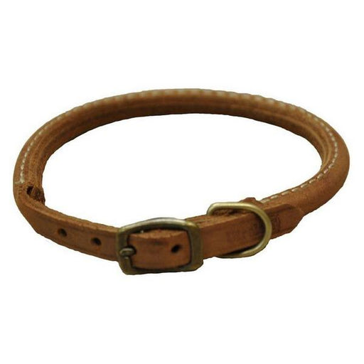 CircleT Rustic Leather Dog Collar Chocolate - 18"L x 3/4"W - Giftscircle