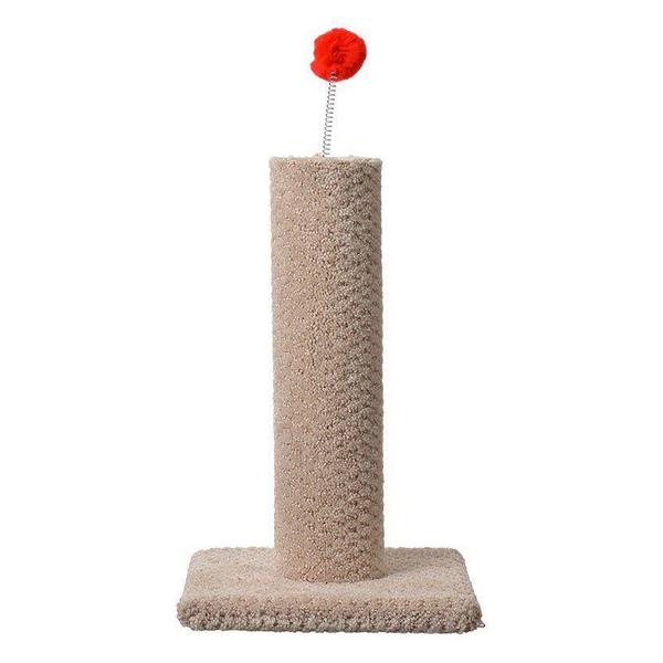 Classy Kitty Carpeted Cat Post with Spring Toy - 16" High (Assorted Colors) - Giftscircle