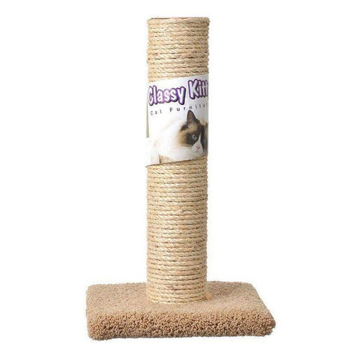 Classy Kitty Cat Sisal Scratching Post - 20" High (Assorted Colors) - Giftscircle