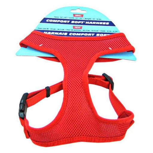 Coastal Pet Comfort Soft Adjustable Harness - Red - Small - 3/4" Wide (Girth Size 19"-23") - Giftscircle