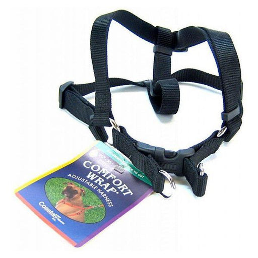 Coastal Pet Comfort Wrap Adjustable Harness - Black - Medium (Girth Size 20"-32") - Giftscircle